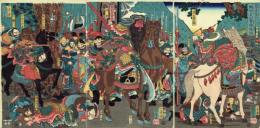 歌川国芳「通俗三国志之内 関羽義心曹操釋図」嘉永6年【浮世絵】