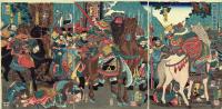 歌川国芳「通俗三国志之内 関羽義心曹操釋図」嘉永6年【浮世絵】