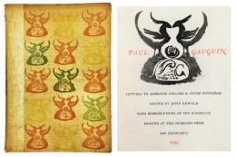 PAUL GAUGUIN, Letters to Ambroise Vollard and Andre Fontainas （限定250部・「アムブロワーズ・ヴォラールとアンドレ・フォンテナへの手紙」 ゴーギャン木版画複製図版10葉綴込）