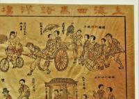 「上海四馬路洋場勝景図」 （中国 蘇州版画 桃花塢木刻年画 ）