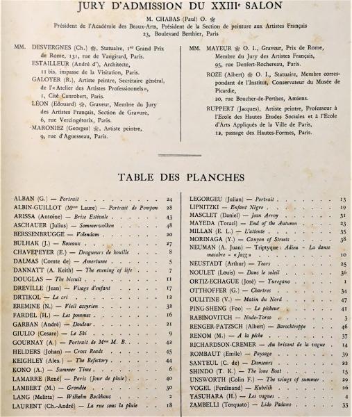 XXIIIe Salon International d'Art Photographique de Paris 1928.（第