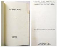 The Bagford Ballards: Illustrating The Last Years of the Stuarts.（[First Division including Amanda Group/ Second Division）　2冊セット