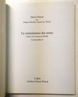 La Connaissance Des Textes: Lecture d'un manuscrit illisible （Correspondances）