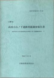 小野市高田小山ノ下遺跡発掘調査報告書 : 一般県道住吉住永線道路改良事業に伴う発掘調査報告