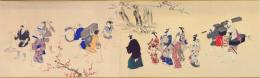 浮世絵派画集 第47図  觀梅及觀舞圖卷 (其一段)