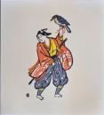 徳力富吉郎版画 大津絵 鷹匠