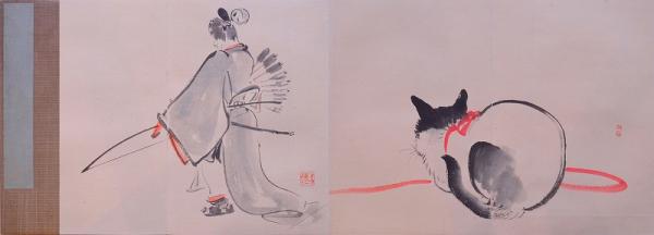 楠瀬日年 大津絵 30 座頭と犬(楠瀬日年画) / 赤尾照文堂 / 古本