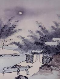 古法純手摺木版画 国宝重文 日本水墨画名作撰 木版復刻 2 伝如拙