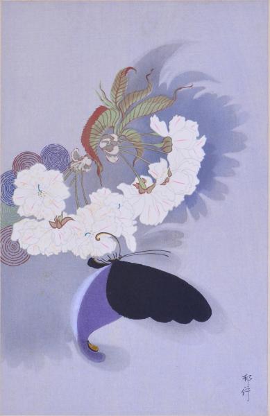 楠瀬日年 大津絵 27 不動明王 (青面金剛)(楠瀬日年画) / 赤尾照