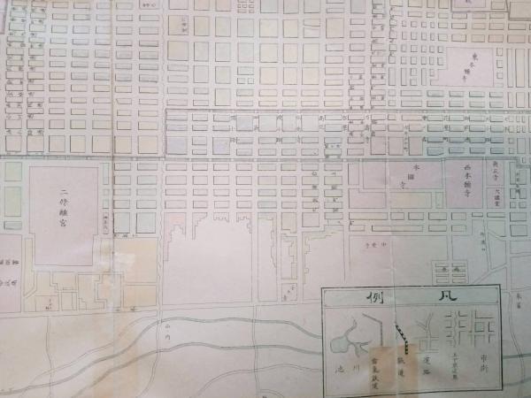京都新地図：名所舊跡案内圖繪 明治28年(村松發次郎編) / 赤尾照