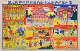 信州善光寺御本堂御内陣御開帳行列之図 昭和6年
