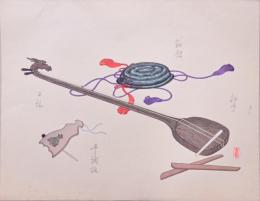 樂器集粹  分売  え 鉦鼓 拍子 二絃 平調板