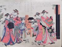 吉原傾城 新美人合自筆鏡  耕書堂 蔦屋重三郎