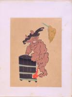 楠瀬日年 大津絵 40 鬼の行水