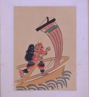 楠瀬日年 大津絵 6 舩頭