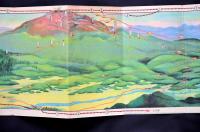 【パンフ】 三山案内図絵 鳥瞰図 三山神社 山形県