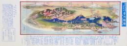 【パンフ 絵葉書】 湯野濱温泉善寳寺案内圖繪 附庄内電鉄沿線鳥瞰図