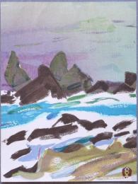 現代作家デッサン集  洋画編（p）  「海」   小絲源太郎