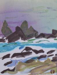 「海」 小絲源太郎  現代作家デッサン集 洋画編より 