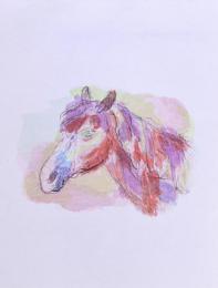 「馬の首」 坂本繁二郎   現代作家デッサン集 洋画編より