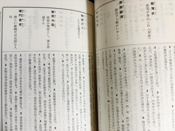 四柱推命学 看命辞典(亀石厓風 著) / 古本、中古本、古書籍の通販は
