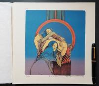 田村文雄 リトグラフ『青にこもる』 限定300部