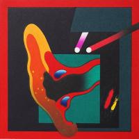 黒崎彰 木版画『An Omen』 限定300部