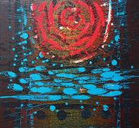 吹田文明 木版画『太陽と水』 限定300部