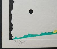 舩坂芳助 木版+シルクスクリーン併用『Blue and White Space』 限定300部