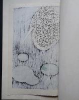 河野薫 木版画『丹頂鶴』　直筆サイン入　