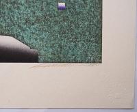 黒崎彰 木版画『王子紙の博物館』(版画集「東京百景」より)　限定100部