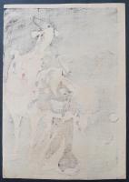 楊州周延 木版画 三枚続『千代田之大奥 おたち退』