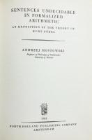 英語洋書 ゲーデル不完全性定理研究：形式算術・再帰性・証明論【Sentences Undecidable in Formalized Arithmetic: An Exposition of the Theory of Kurt Gödel】