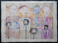 フンデルトヴァッサー (Hundertwasser) 木版画『四異邦人』