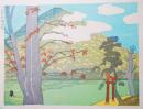 小泉癸巳男 木版画『中禅寺湖』 国立公園日光風景 第五景