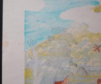 小泉癸巳男 木版画『中禅寺湖』 国立公園日光風景 第五景