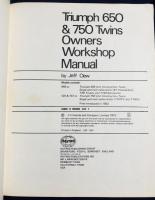 【英語洋書】 トライアンフ 整備書 ワークショップマニュアル『Triumph 650 & 750 Twins, Unit Construction, 649cc, 744cc, 1963 on Owners Workshop Manual』