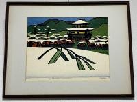 クリフトン・カーフ 木版画『京名所 金閣寺/ KYOMEISHO-KINKAKUJI』 限定100部 