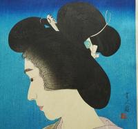 鳥居言人(鳥居清忠) 木版画『夏妓』(おんな十二題より)