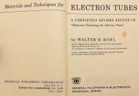 【英語洋書】 電子管の材料と技術 『Materials and techniques for electron tubes』