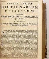 【ラテン語・英語洋書】 リトルトン羅英辞典 四部構成『Linguæ Latinæ liber dictionarius quadripartitus = Dr. Adam Littleton's Latine dictionary, in four parts』 1735年刊