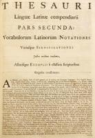 【ラテン語・英語洋書 / 合本版】 英国人向け エインズワース・ラテン語簡約辞典『Thesaurus linguae latinae compendiarius, or, A compendious dictionary of the Latin tongue : designed chiefly for the use of the British nations』 1746年刊