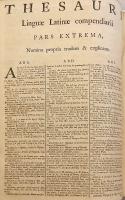 【ラテン語・英語洋書 / 合本版】 英国人向け エインズワース・ラテン語簡約辞典『Thesaurus linguae latinae compendiarius, or, A compendious dictionary of the Latin tongue : designed chiefly for the use of the British nations』 1746年刊