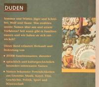 【ドイツ語洋書】 ドゥーデン 名字辞典：2万件の名字の由来と意味『Duden Lexikon der Familiennamen』