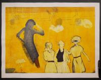 萩原英雄 木版画『ピクニック No.4 (Picnic)』限定50部