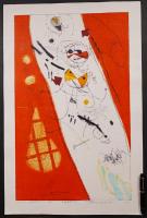 萩原英雄 木版画『天使昇天 No.3 (Flying Angel)』限定50部 作家保存版