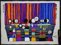 フンデルトヴァッサー (Hundertwasser) 木版画 『珊瑚樹咲く島』
