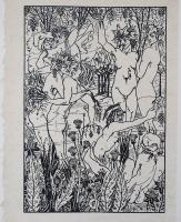 【フランス語洋書・リトグラフ44枚入】ビアズリーのエロティック『Erotiques de Beardsley』