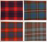 【実物裂299枚入】スコットランドのクラン・タータン 生地見本帖 全4巻揃『Clan & Tartans of Scotland』 