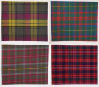 【実物裂299枚入】スコットランドのクラン・タータン 生地見本帖 全4巻揃『Clan & Tartans of Scotland』 